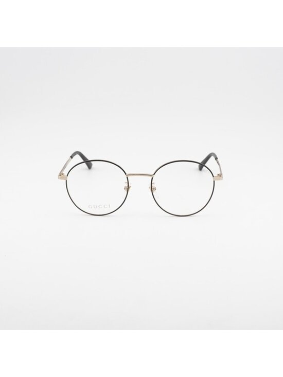 Gucci GG0839OK 001 Eyeglasses Black/Gold 52mm Round Frame main image 5